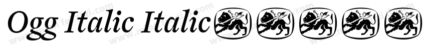 Ogg Italic Italic字体转换